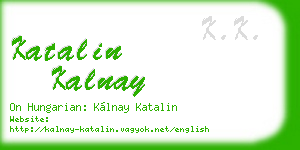 katalin kalnay business card